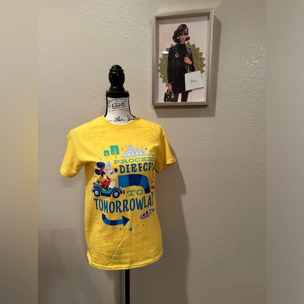 NWT Disney Parks Vintage Proceed Directly to Tomorrowland Mickey Mouse S M L